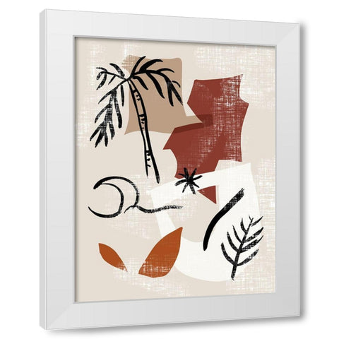 Soft Palms I White Modern Wood Framed Art Print by Wang, Melissa