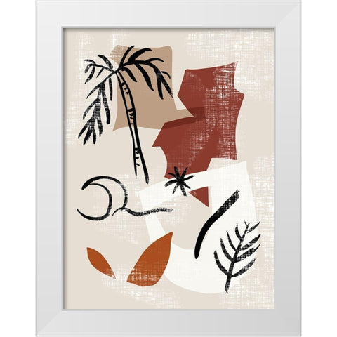 Soft Palms I White Modern Wood Framed Art Print by Wang, Melissa