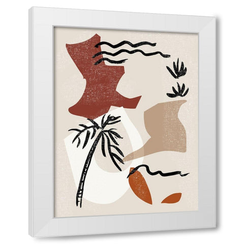 Soft Palms II White Modern Wood Framed Art Print by Wang, Melissa