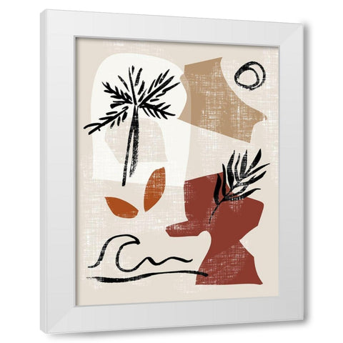 Soft Palms III White Modern Wood Framed Art Print by Wang, Melissa