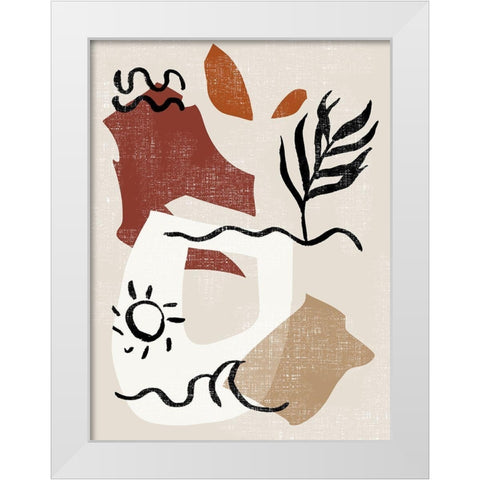 Soft Palms IV White Modern Wood Framed Art Print by Wang, Melissa