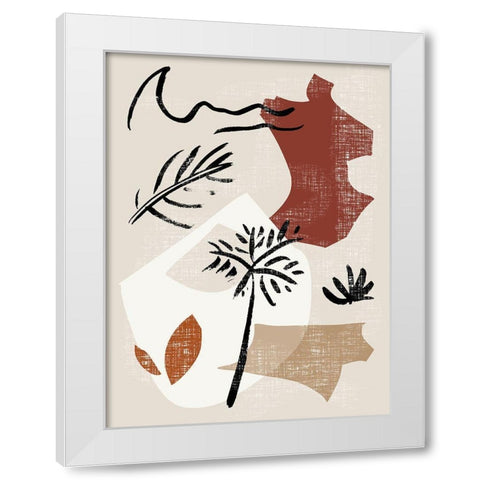 Soft Palms V White Modern Wood Framed Art Print by Wang, Melissa