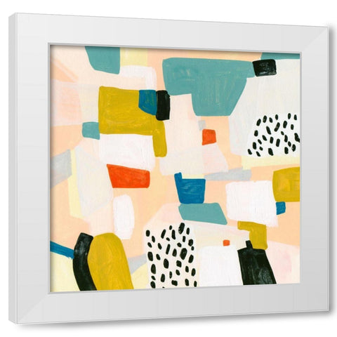 Sandy Land II White Modern Wood Framed Art Print by Wang, Melissa