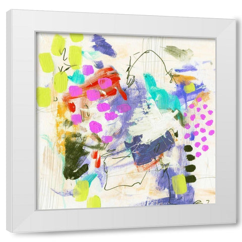 Override I White Modern Wood Framed Art Print by Wang, Melissa