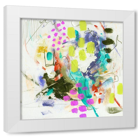 Override II White Modern Wood Framed Art Print by Wang, Melissa