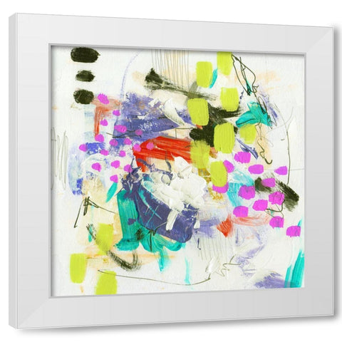 Override IV White Modern Wood Framed Art Print by Wang, Melissa