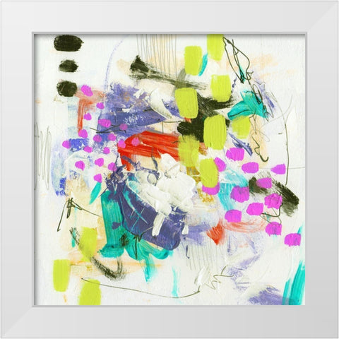 Override IV White Modern Wood Framed Art Print by Wang, Melissa