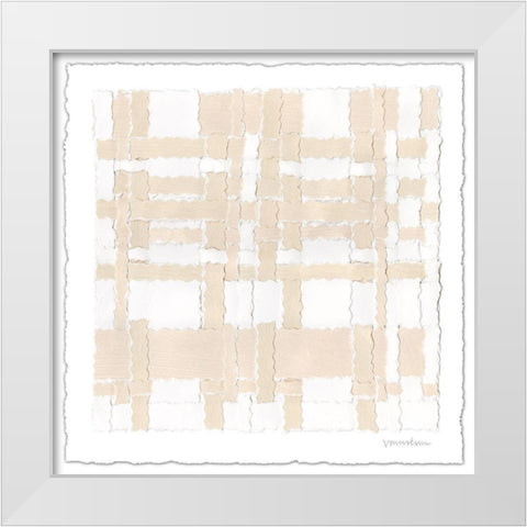 Saddle Stitch I White Modern Wood Framed Art Print by Lam, Vanna
