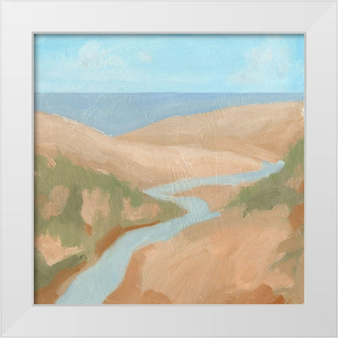 Sandy Brook I White Modern Wood Framed Art Print by Green, Jacob
