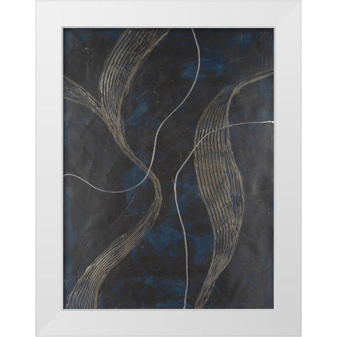 Laminar Flow II White Modern Wood Framed Art Print by Willett, Michael