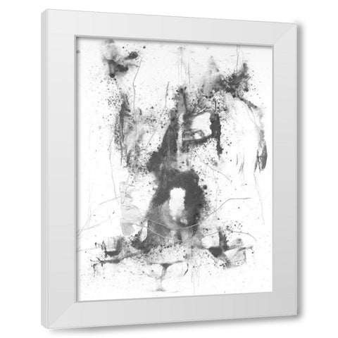Graphite Abstract II White Modern Wood Framed Art Print by Willett, Michael
