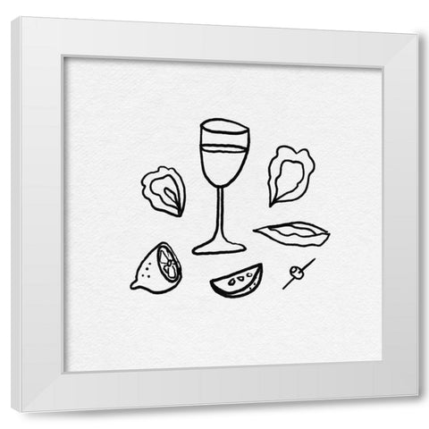 Late Lunch I White Modern Wood Framed Art Print by Sizemore, Natalie
