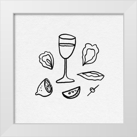 Late Lunch I White Modern Wood Framed Art Print by Sizemore, Natalie