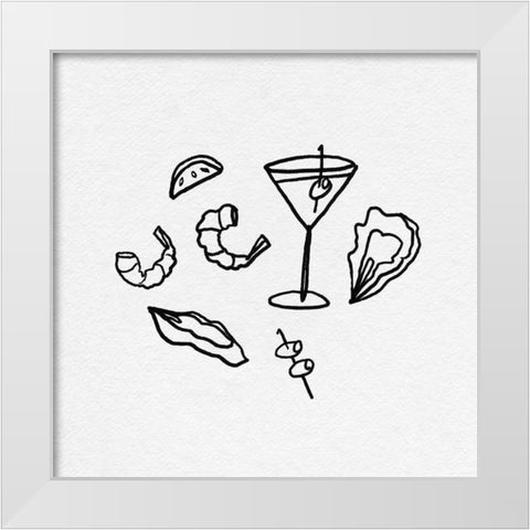 Late Lunch II White Modern Wood Framed Art Print by Sizemore, Natalie