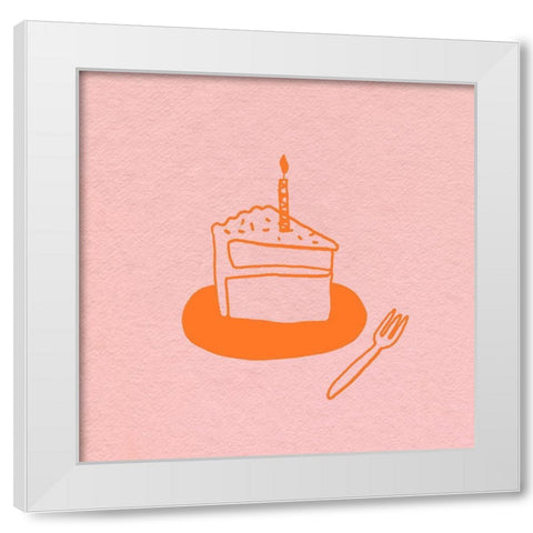 Lets Order Dessert II White Modern Wood Framed Art Print by Sizemore, Natalie