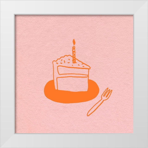 Lets Order Dessert II White Modern Wood Framed Art Print by Sizemore, Natalie