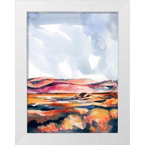 Chromatic Landscapes I White Modern Wood Framed Art Print by Parker, Jennifer Paxton