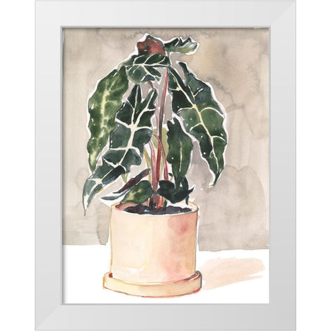 Potted Houseplant I White Modern Wood Framed Art Print by Parker, Jennifer Paxton