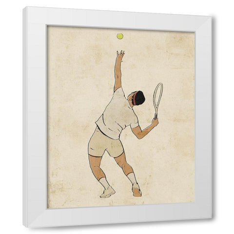 Sportsman I White Modern Wood Framed Art Print by Barnes, Victoria