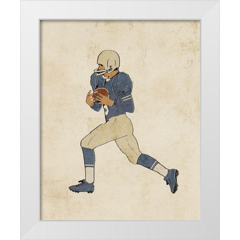 Sportsman III White Modern Wood Framed Art Print by Barnes, Victoria