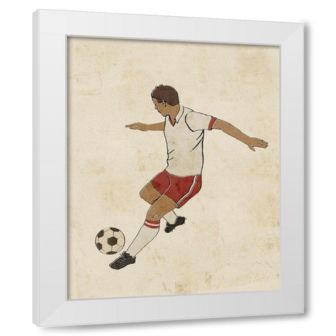 Sportsman IV White Modern Wood Framed Art Print by Barnes, Victoria