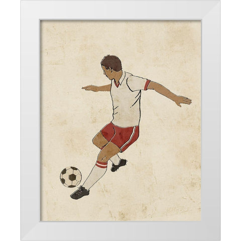 Sportsman IV White Modern Wood Framed Art Print by Barnes, Victoria