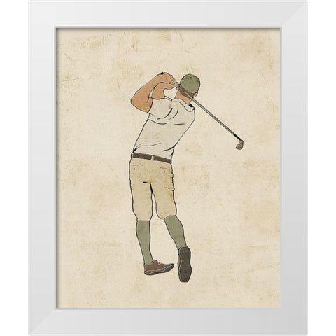 Sportsman VI White Modern Wood Framed Art Print by Barnes, Victoria