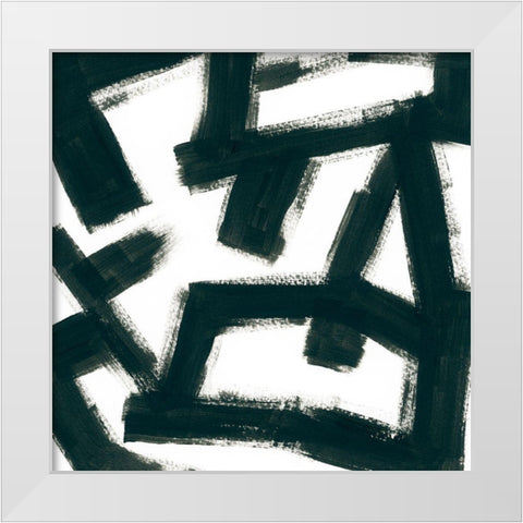 Bold Brushstrokes II White Modern Wood Framed Art Print by Vess, June Erica