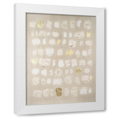Embellished Cobblestone I White Modern Wood Framed Art Print by Lam, Vanna
