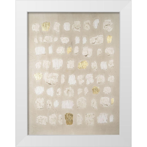 Embellished Cobblestone I White Modern Wood Framed Art Print by Lam, Vanna