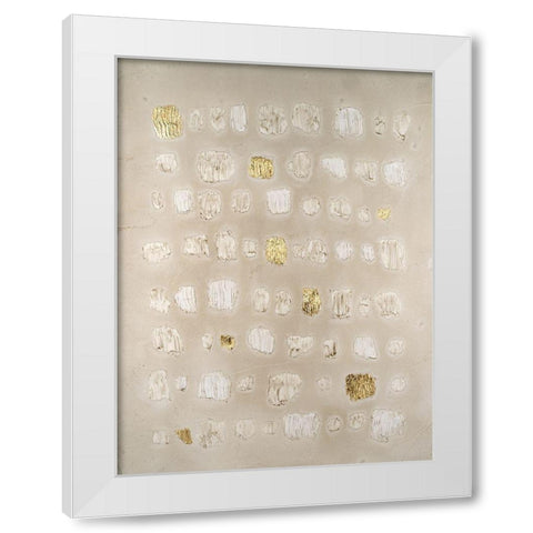 Embellished Cobblestone II White Modern Wood Framed Art Print by Lam, Vanna