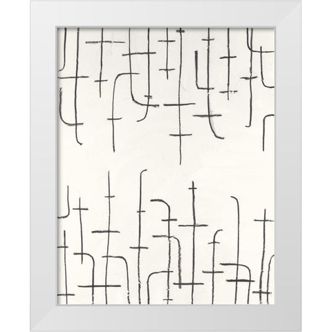 Vertical Arrangement I White Modern Wood Framed Art Print by Willett, Michael