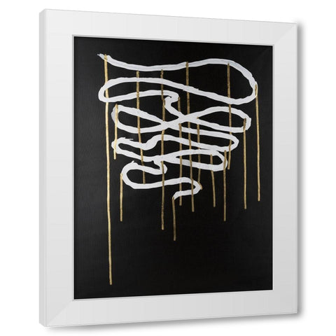 Weeping Ribbon II White Modern Wood Framed Art Print by Willett, Michael