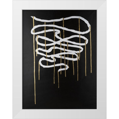 Weeping Ribbon II White Modern Wood Framed Art Print by Willett, Michael