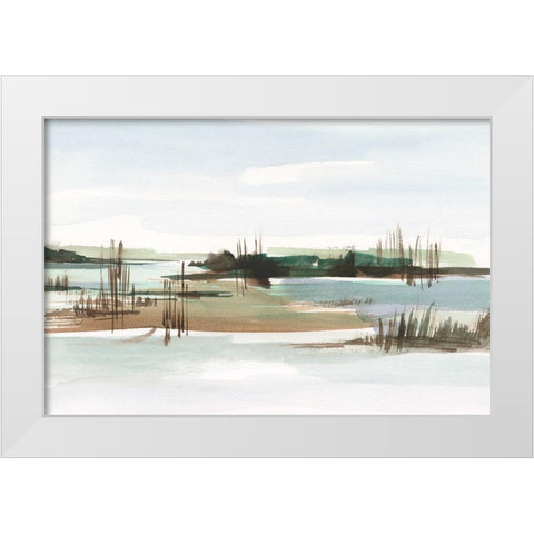 Marsh Reeds I White Modern Wood Framed Art Print by Harper, Ethan