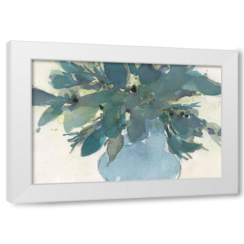 Blue Vintage Charm I White Modern Wood Framed Art Print by Dixon, Samuel