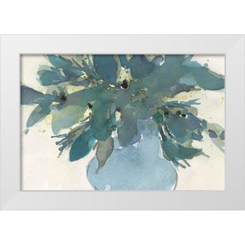 Blue Vintage Charm I White Modern Wood Framed Art Print by Dixon, Samuel