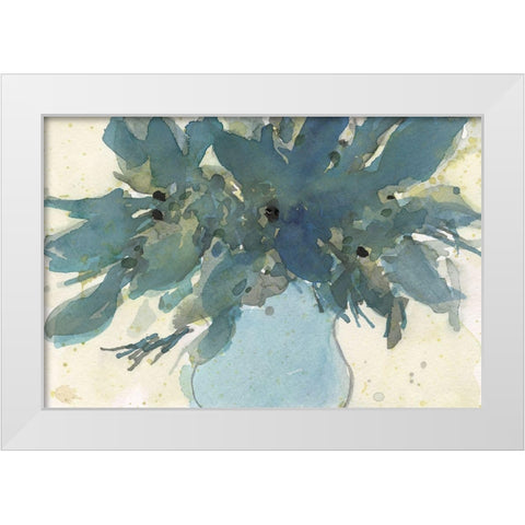 Blue Vintage Charm II White Modern Wood Framed Art Print by Dixon, Samuel