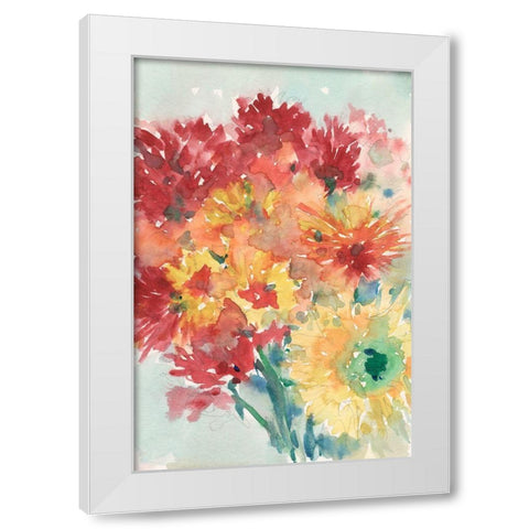 Floral Treats II White Modern Wood Framed Art Print by Dixon, Samuel