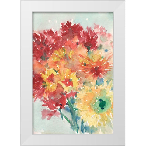 Floral Treats II White Modern Wood Framed Art Print by Dixon, Samuel