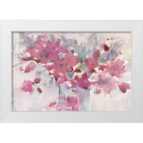 Floral Setting II White Modern Wood Framed Art Print by Dixon, Samuel