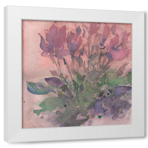 Fanciful Floral Moment I White Modern Wood Framed Art Print by Dixon, Samuel