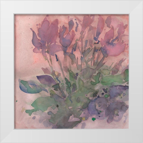Fanciful Floral Moment I White Modern Wood Framed Art Print by Dixon, Samuel
