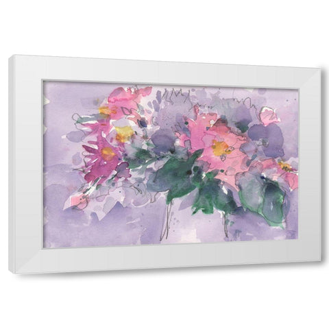 Floral Occasion I White Modern Wood Framed Art Print by Dixon, Samuel
