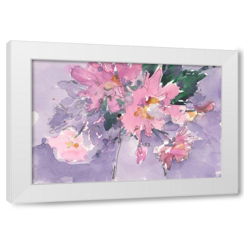 Floral Occasion II White Modern Wood Framed Art Print by Dixon, Samuel