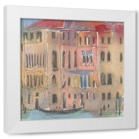 The Venice Facade II White Modern Wood Framed Art Print by Dixon, Samuel