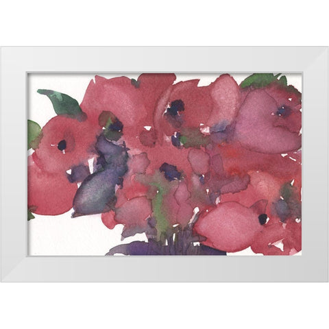 Floral Pretty I White Modern Wood Framed Art Print by Dixon, Samuel