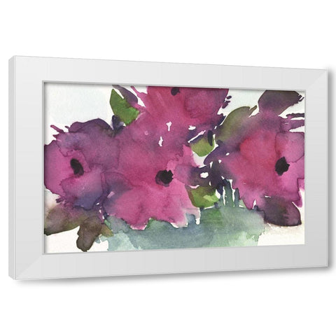 Floral Pretty II White Modern Wood Framed Art Print by Dixon, Samuel