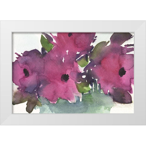 Floral Pretty II White Modern Wood Framed Art Print by Dixon, Samuel