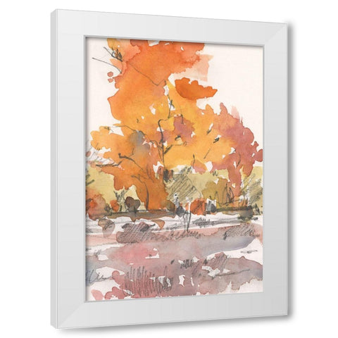 Watercolor Treeline Sketch II White Modern Wood Framed Art Print by Dixon, Samuel